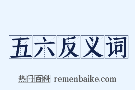 五六反义词是什么意思的图片
